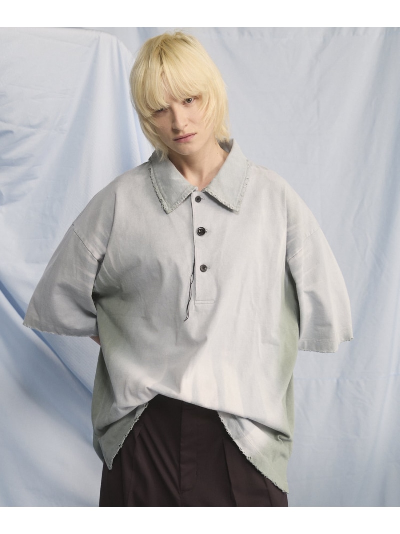 MAISON SPECIAL Sunburn Processing Prime-Over Short-sleeved Polo Shirt メゾンスペシャル トップス プルオーバー・トップ 黒いこと 薄墨色【貨物輸送無料】