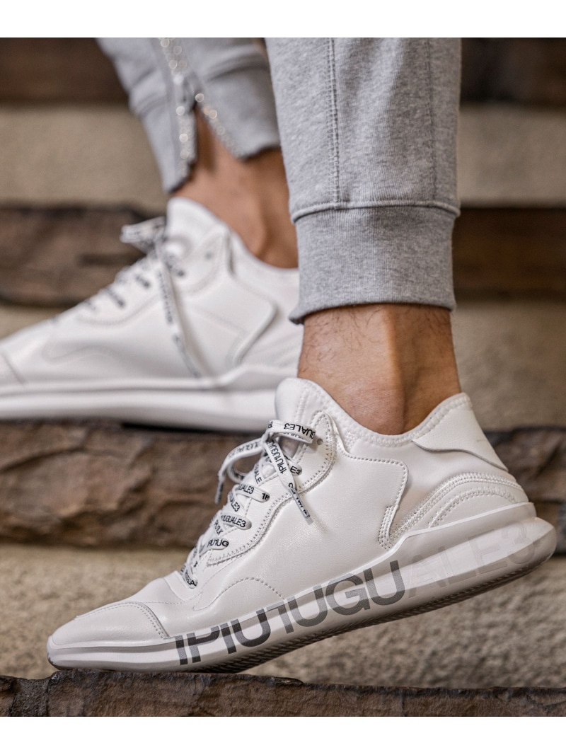 1PIU1UGUALE3 RELAX 1PIU1UGUALE3 RELAX GRADIENT LOGO SOLE SNEAKERS シフォン シューズ・靴 スニーカー ホワイト ブラック【送料無料】