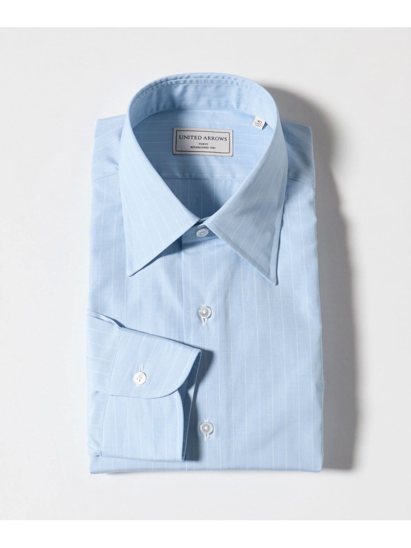 UNITED ARROWS THOMAS MASON/トーマスメイソン エンドオンエンド ストライプ レギュラーカラー シャツ ユナイテッドアローズ トップス シャツ・ブラウス ブルー【送料無料】
