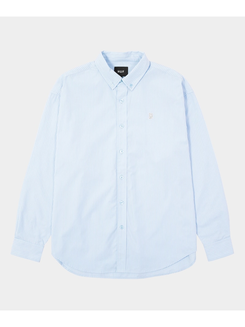 HUF MEGABLAST STRIPE LS SHIRT / HUF ハフ シャツ ハフ トップス シャツ・ブラウス ブルー パープル【送料無料】