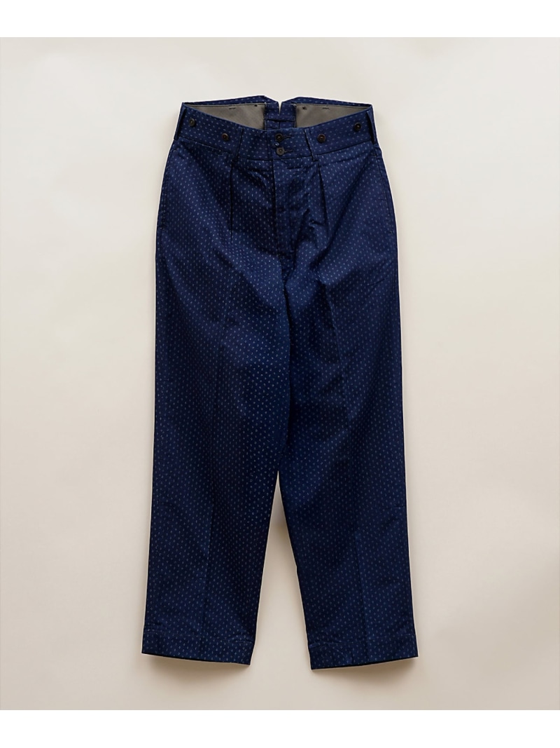 Nigel Cabourn 【堅苦しさ】ナイジェル・ケーボン / MAN / ファーマーパンツ - 絣 ナイジェル・ケーボン ズボン下 余分の物のズボン下 米国海軍【貨物輸送無料】