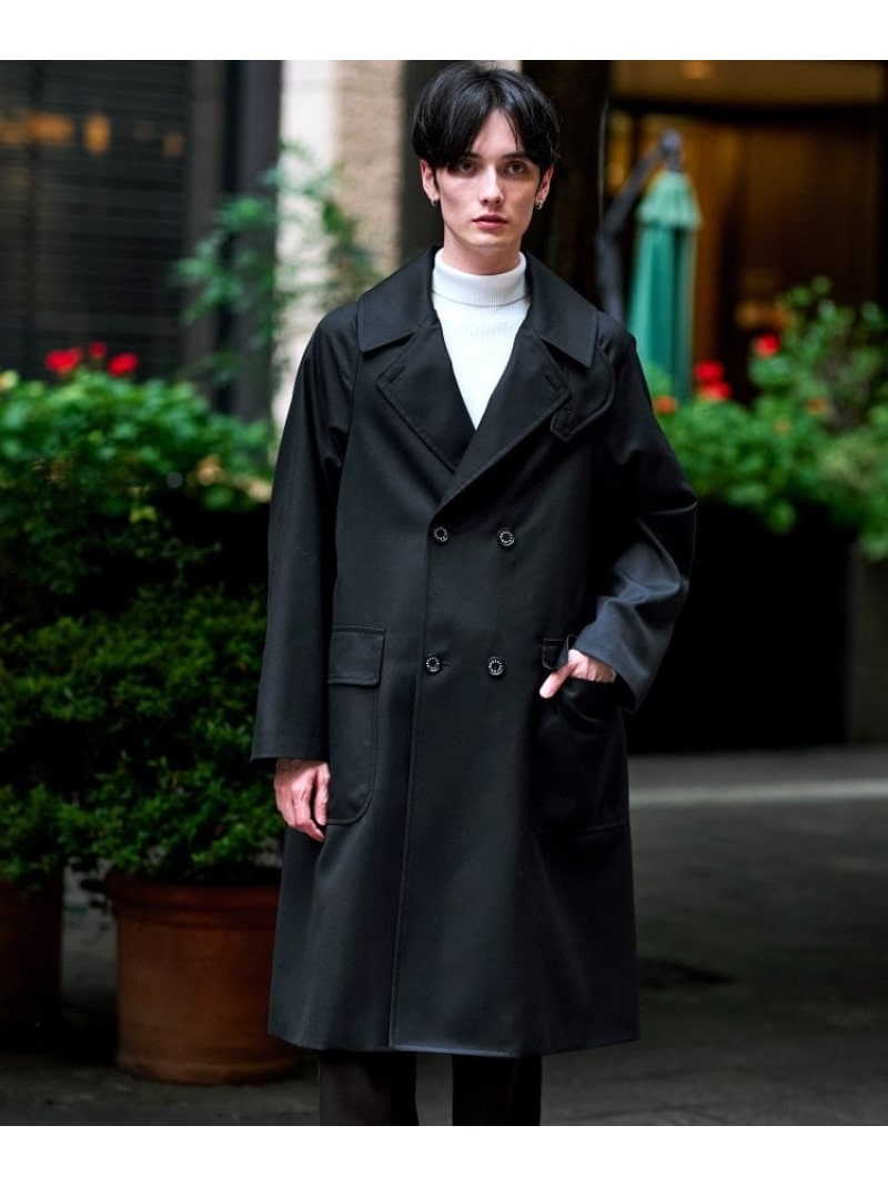 【SALE／30%OFF】DRESSTERIOR ウールギャバジン アルスターコート ドレステリア ジャケット・アウター トレンチコート ブラック【RBA_E】【送料無料】