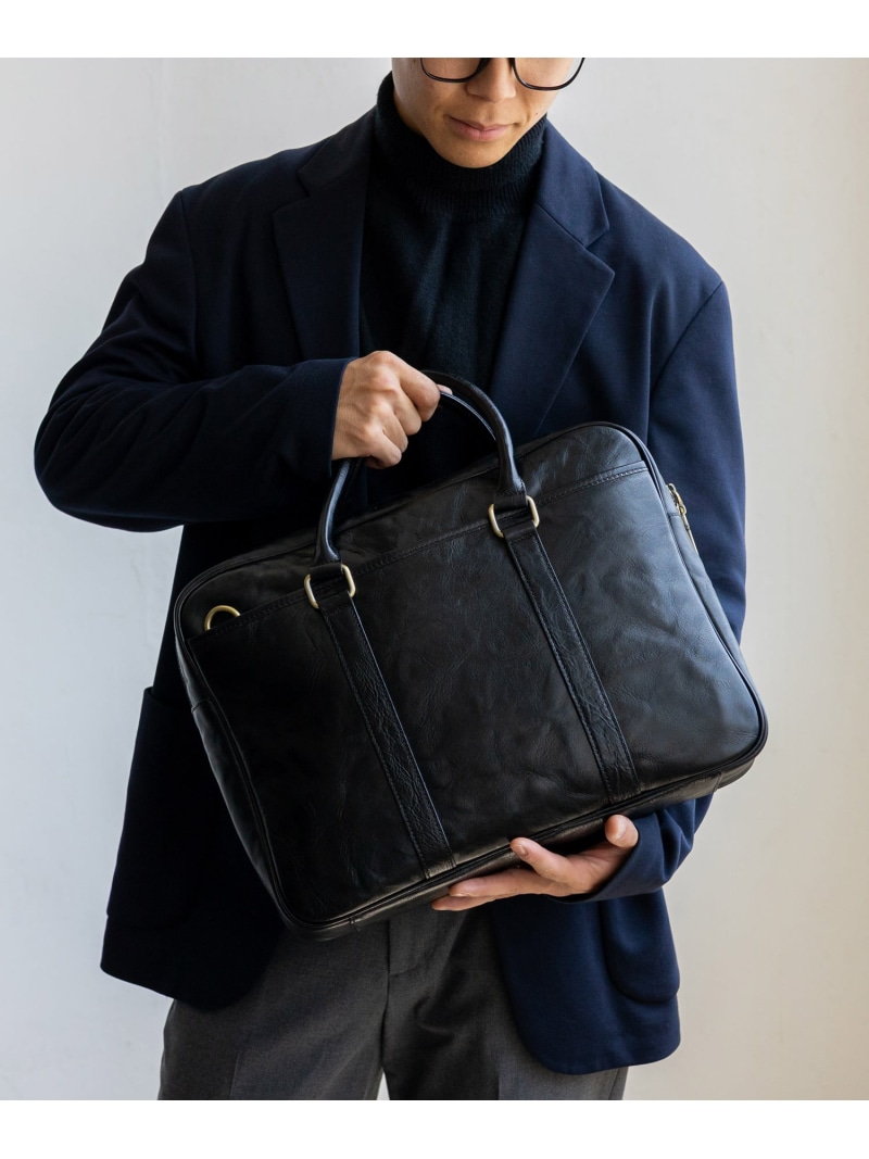 【SALE／42%OFF】aroco ヴィンテージレザー2wayビジネスバッグ ヴィータフェリーチェ バッグ ビジネスバッグ・ブリーフケース ブラック ブラウン【RBA_E】【送料無料】｜ Fashion Men