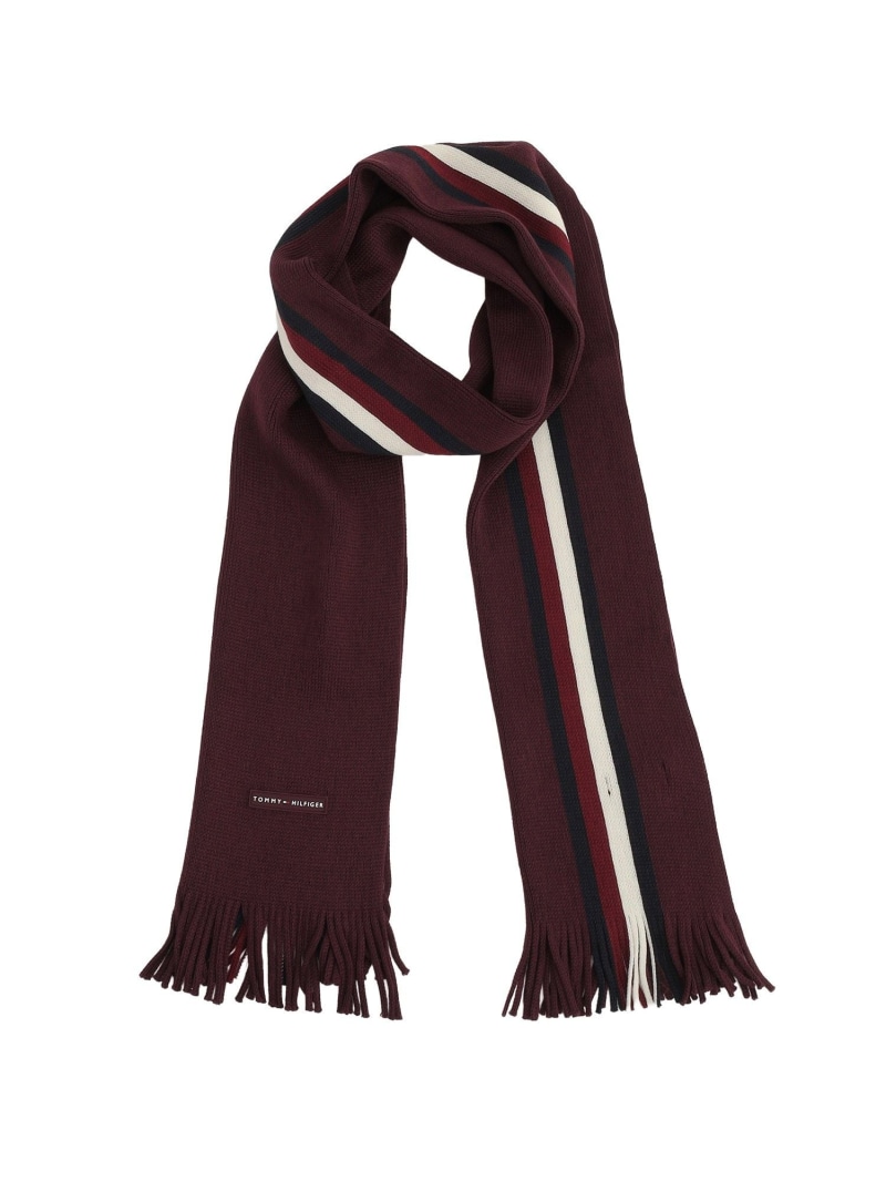 【SALE/40%OFF】TOMMY HILFIGER マルチストライプ柄スカーフ トミーヒルフィガー ファッション雑貨 マフラー・ストール・ネックウォーマー ホワイト【RBA_E】【送料無料】| Fashion Men