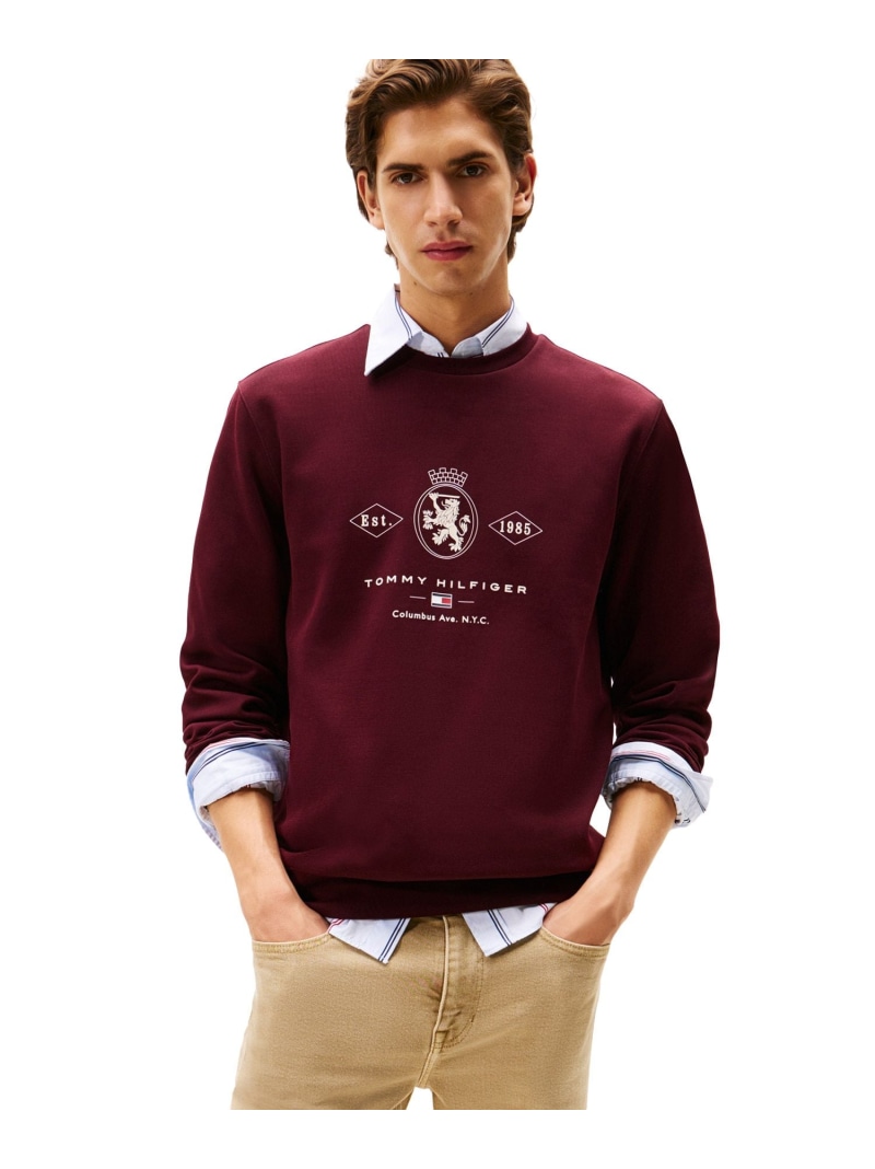 【SALE／40%OFF】TOMMY HILFIGER ダイアモンドクレストグラフィックスウェットシャツ トミーヒルフィガー トップス スウェット・トレーナー 米国海軍【RBA_E】【貨物輸送無料】