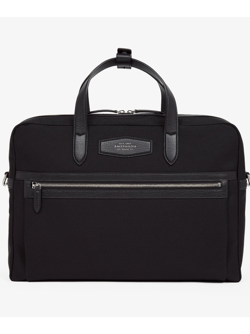 SMYTHSON Briefcase インチ Norton Canvas スマイソン 御徒面子 ビジネスバッグ・ブリーフケース 黒いこと【貨物輸送無料】