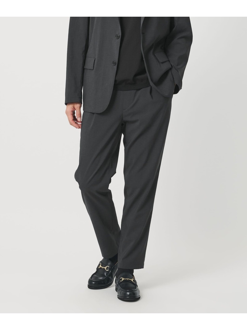 BEAUTY&YOUTH UNITED ARROWS 東レ/TORAY メランジ 1プリーツ テーパード パンツ NO.5 セットアップ対応 ヨコストレッチ ウォッシャブル ビューティー＆ユース　ユナイテッドアローズ パンツ その他のパンツ ブラック グレー グリーン【送料無料】