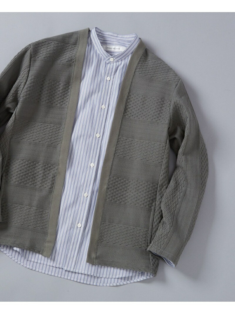 Men S Melrose ケーブルジャージーボタンレスカーデ メンズメルローズ