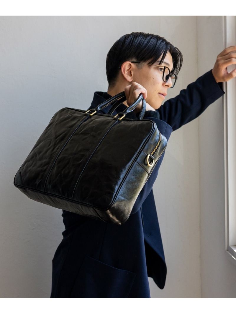 【SALE／42%OFF】aroco ヴィンテージレザー2wayブリーフバッグ ヴィータフェリーチェ バッグ ビジネスバッグ・ブリーフケース ブラウン ブラック【RBA_E】【送料無料】｜ Fashion Men