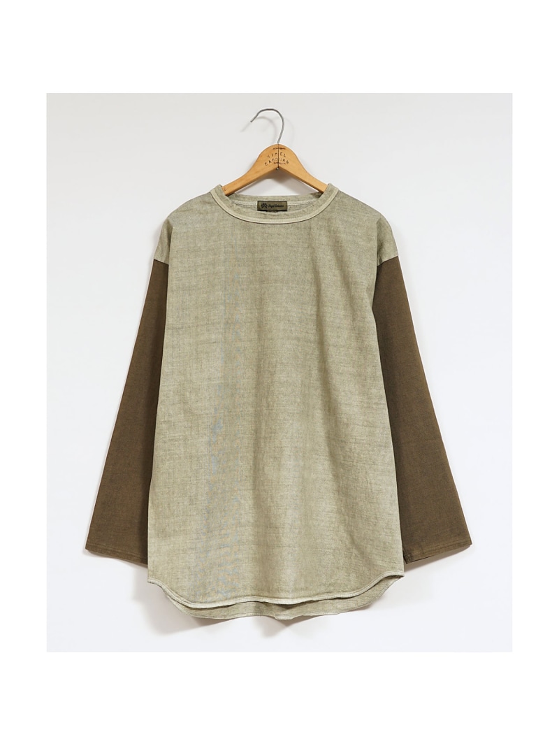【SALE／30%OFF】Nigel Cabourn 【公式】ナイジェル・ケーボン / UNISEX / ベースボールTシャツ - ピ ナイジェル・ケーボン トップス カットソー・Tシャツ グレー グリーン【RBA_E】【送料無料】