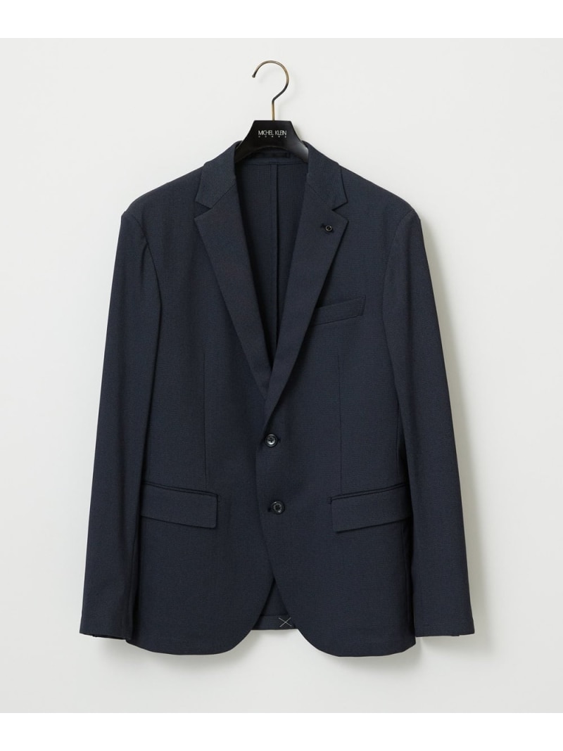 【SALE/30%OFF】MICHEL KLEIN HOMME 【セットアップ】ストレッチテーラードジャケット ミッシェルクランオム ジャケット・アウター テーラードジャケット・ブレザー ネイビー グレー【RBA_E】【送料無料】| Fashion Men
