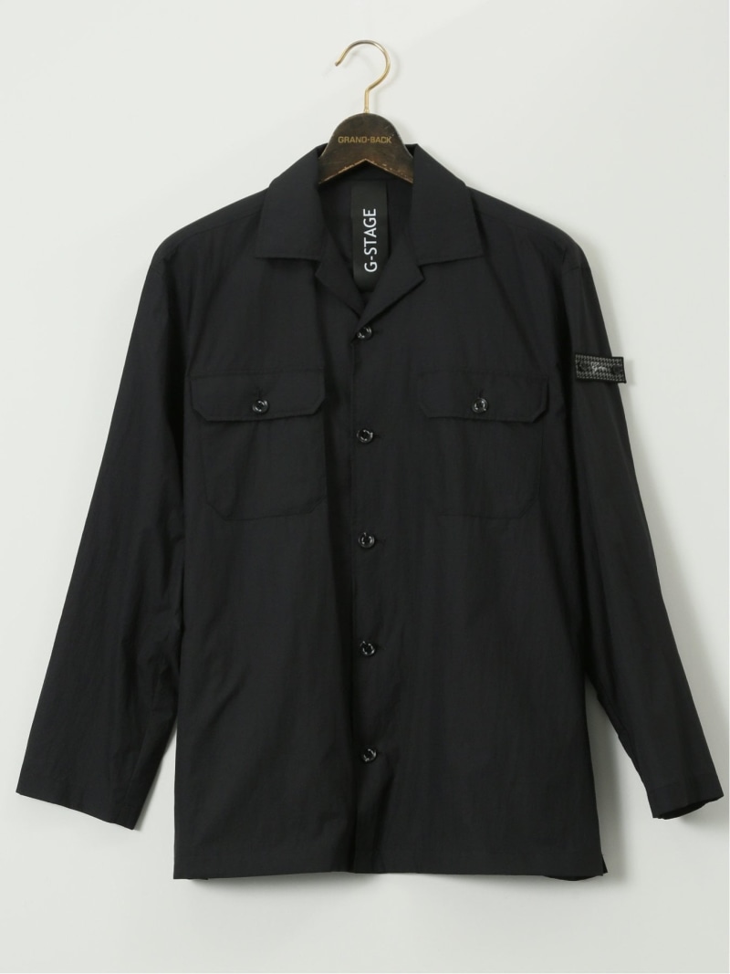 【SALE／10%OFF】GRAND-BACK 【大きいサイズ】ジーステージ/G-stage ナイロンワッシャー シャツブルゾン タカキュー ジャケット・アウター ブルゾン・ジャンパー グレー【RBA_E】【送料無料】