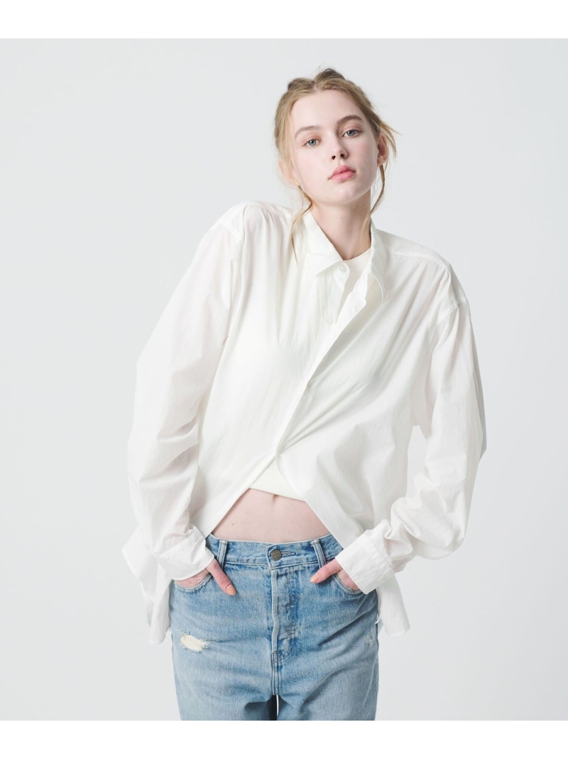 California General Store ＜CGS.＞ナイロン レギュラーカラー シャツ ビューティー＆ユース　ユナイテッドアローズ トップス シャツ・ブラウス ネイビー ホワイト【送料無料】