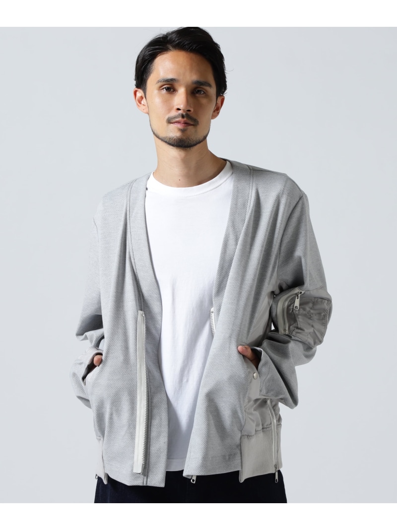 ROYAL FLASH Maison ULA/メゾン ウラ/切り替えカーディガン ロイヤルフラッシュ トップス ニット ブラック グレー【送料無料】 21,681円