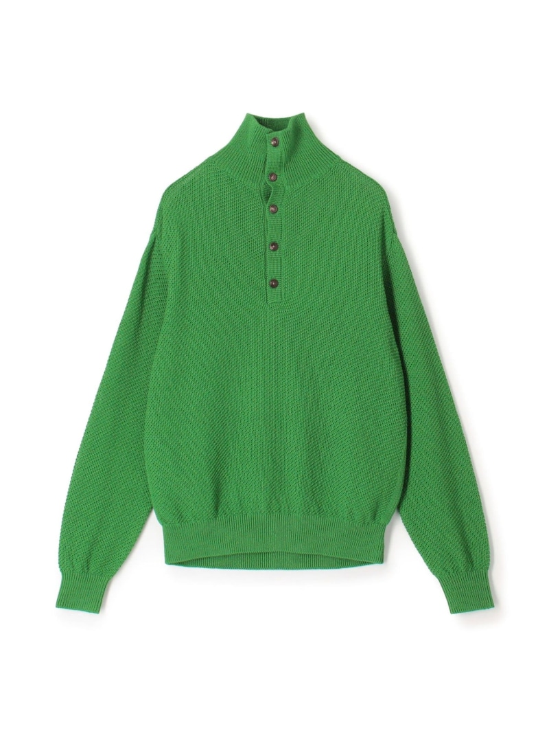 【SALE／30%OFF】TOMORROWLAND MEN TOMORROWLAND tricot ギマコットンニット スタンドカラープルオーバー トゥモローランド トップス ニット オレンジ グリーン ネイビー【RBA_E】【送料無料】｜ Fashion Men