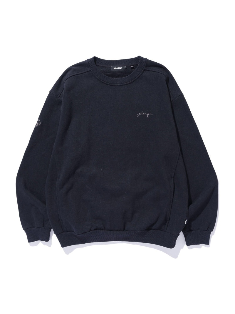 XLARGE PANELED CREWNECK SWEATSHIRT エクストララージ トップス スウェット・トレーナー ブラック グレー【送料無料】