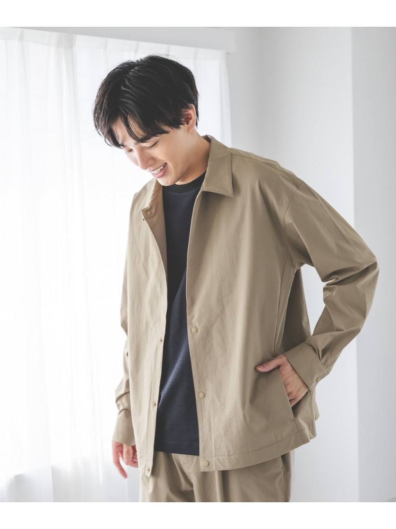 GLOBAL WORK シーズンレステック/コーチシャツジャケット/643136 グローバルワーク トップス その他のトップス ブラック ベージュ【送料無料】