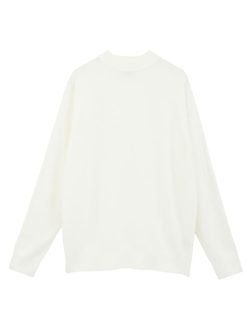 MEN'S BIGI STYLE 12Gジャカードモックネックニット メンズ ビギ トップス ニット ブラウン グレー ホワイト ブラック【送料無料】