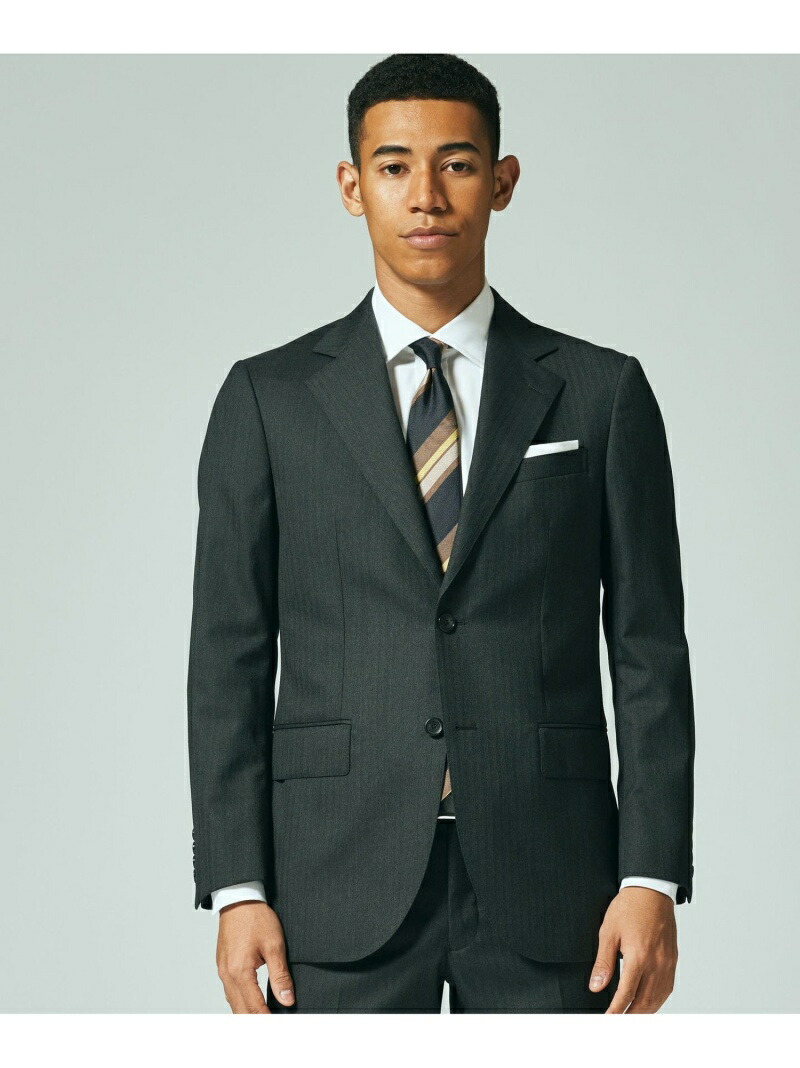 J Press Essential Clothing シャドーヘリンボン スーツ 総裏 ジェイプレス ビジネス フォーマル セットアップスーツ ネイビー グレー 送料無料 Tubosa Com