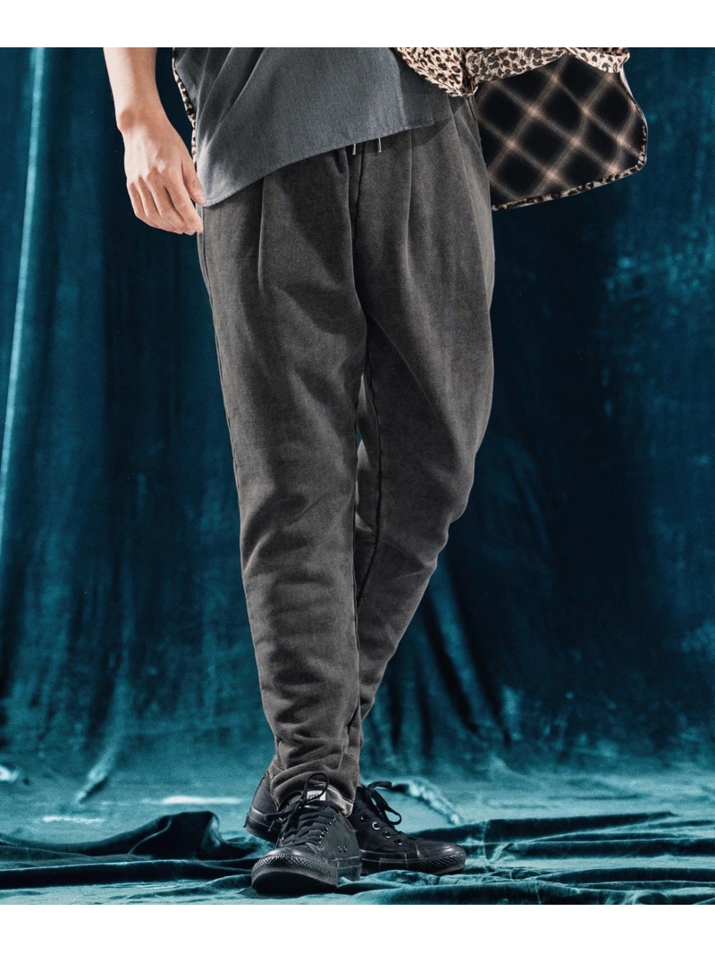 ANGENEHM mp13338-Pigment dye tight fit sweat pants スウェットパンツ カンビオ パンツ その他のパンツ ブラック【送料無料】