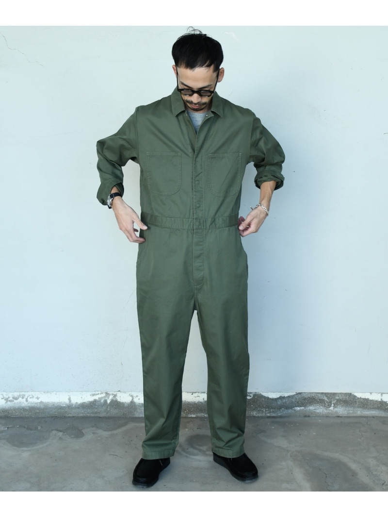 【SALE／30%OFF】Johnbull Private labo 【DENIM DELIGHT DAYS】ギャバジンオールインワン ジョンブルプライベートラボ オールインワン・オーバーオール オールインワン・つなぎ カーキグリーン グリーン【RBA_E】【送料無料】