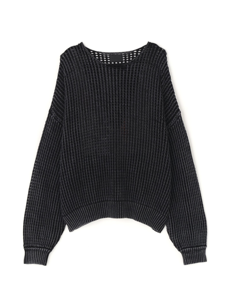 【SALE／30%OFF】LHP DankeSchon/ダンケシェーン/CHEMICAL MESH KNIT CREWNECK エルエイチピー トップス ニット ブラック【RBA_E】【送料無料】