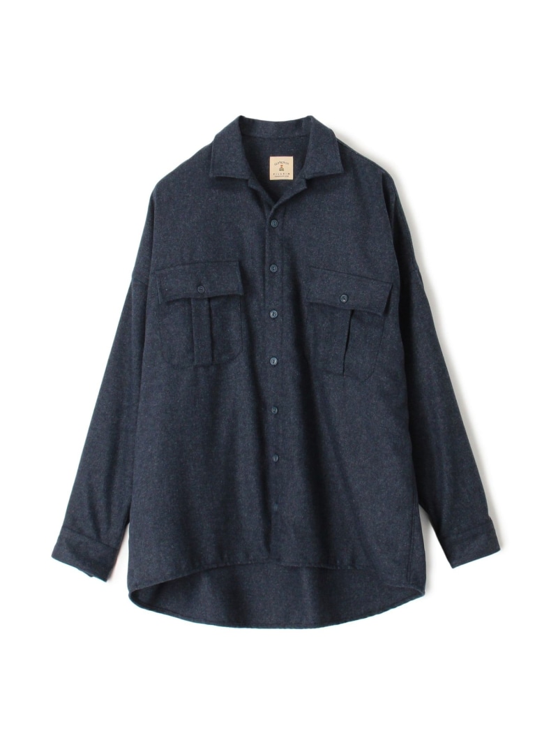 【SALE/50%OFF】TOMORROWLAND MEN 【別注】GUY ROVER ポリエステルウール オーバーシャツ トゥモローランド ジャケット・アウター ブルゾン・ジャンパー ネイビー ベージュ【RBA_E】【送料無料】| Fashion Men