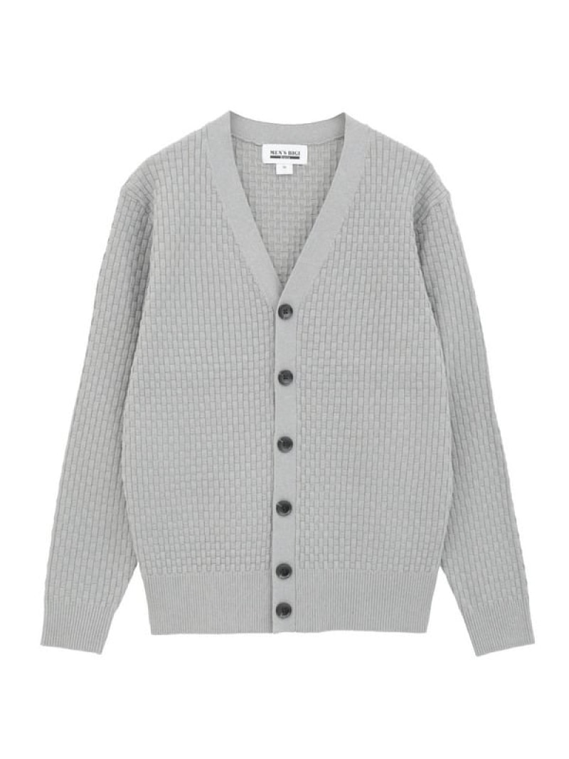 MEN'S BIGI STYLE 12Gブリスター柄カーディガン メンズ ビギ トップス ニット ネイビー ブラック【送料無料】
