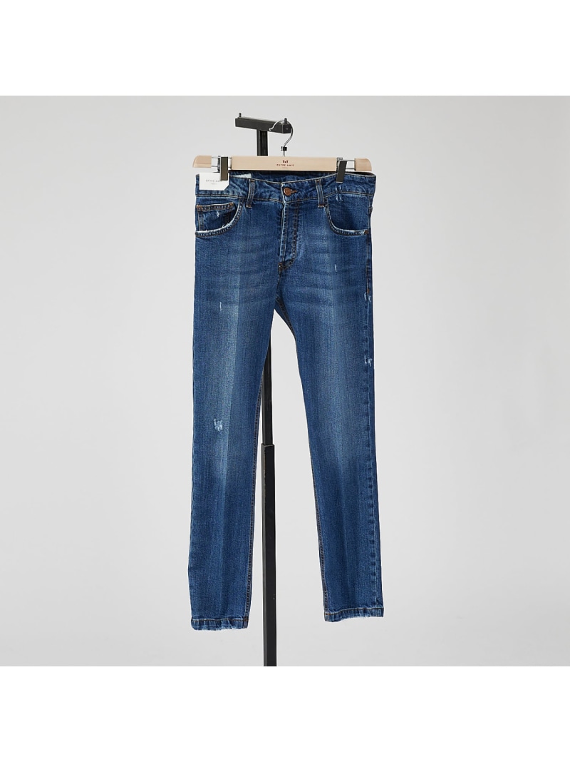 【SALE／20%OFF】ABAHOUSE LASTWORD 【entre amis】スリムフィット ダメージデニム / 8177 アバハウス パンツ ジーンズ・デニムパンツ ブルー グレー【RBA_E】【送料無料】