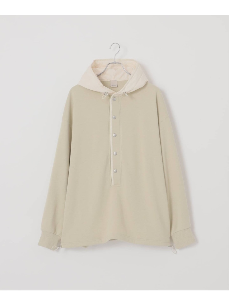 【SALE／50%OFF】B.C STOCK 【Deux Allures/ドゥ アリュール】ナカワタフードトレーナー ベーセーストック トップス スウェット・トレーナー ベージュ ネイビー【RBA_E】【送料無料】