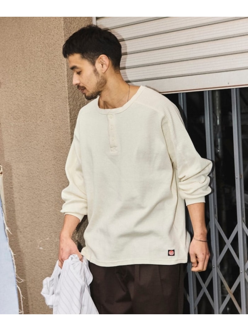 RED KAP 別注 サーマル ヘンリーネック ロングスリーブ Tシャツ 25AW フリークスストア トップス カットソー・Tシャツ ホワイト ブラック グレー グリーン【送料無料】