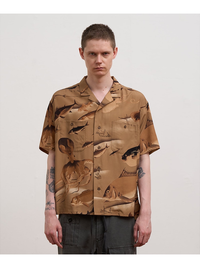 Nigel Cabourn 【堅苦しさ】ナイジェル・ケーボン / MAN / アロハシャツ - ギョグン ナイジェル・ケーボン トップス プルオーバー・トップ【貨物輸送無料】