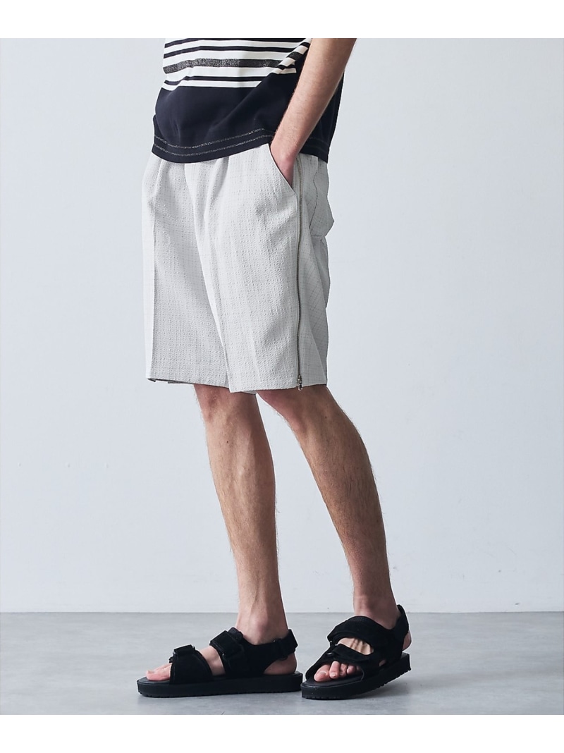 5351POUR LES HOMMES クールツイード サイドジップ ショートパンツ ゴーサンゴーイチプールオム パンツ その他のパンツ ブラック【送料無料】