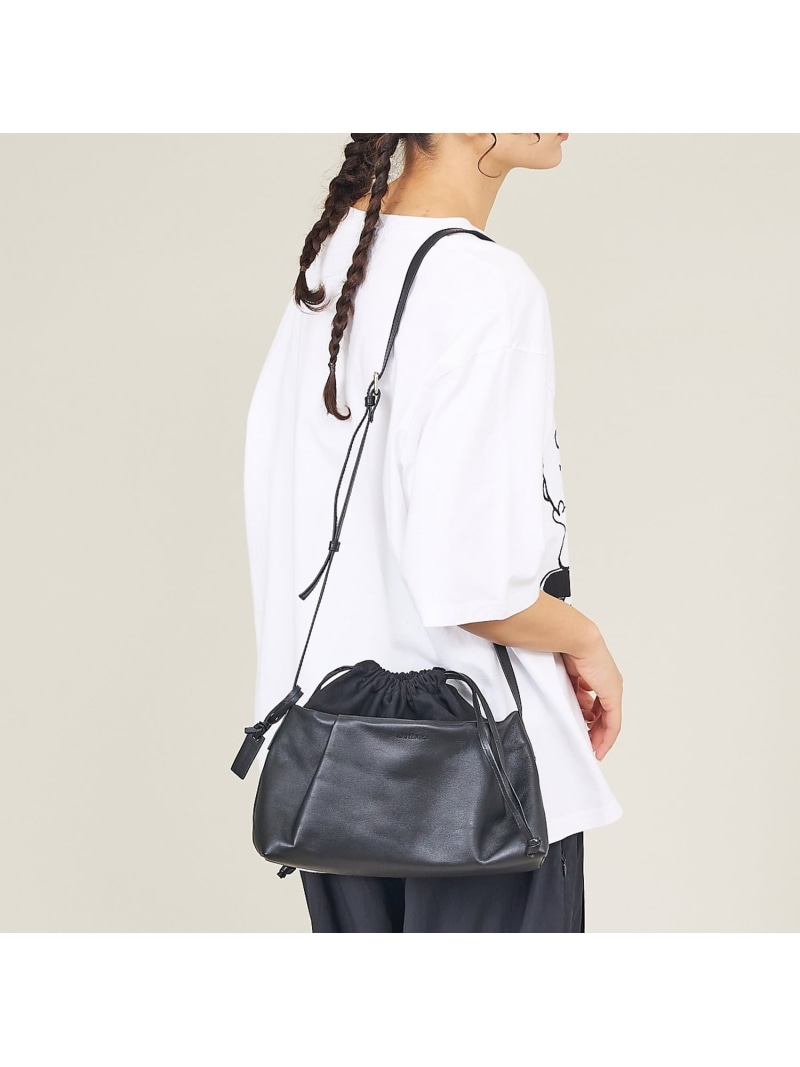 ABAHOUSE LASTWORD 【ARUTEMIKA/アルテミカ】LEATHER TUCK & LINING D アバハウス バッグ ショルダーバッグ ブラック【送料無料】
