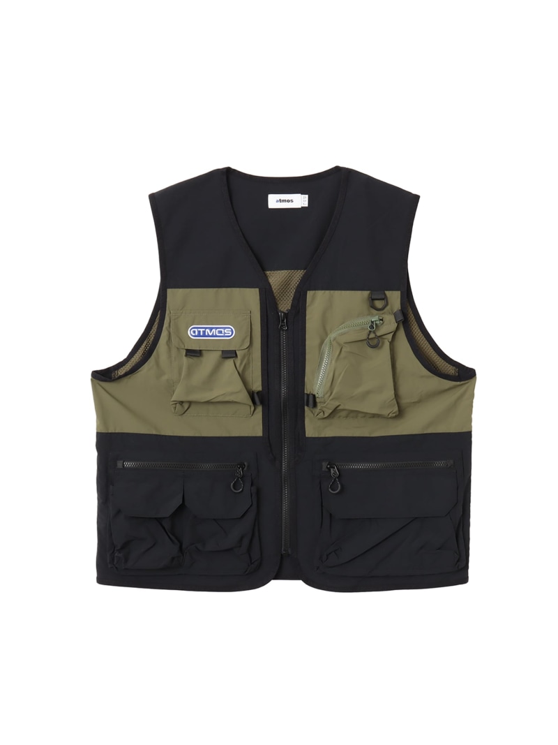 atmos atmos Utility Vest BLACK アトモス トップス より良い・ジレ 黒いこと【貨物輸送無料】