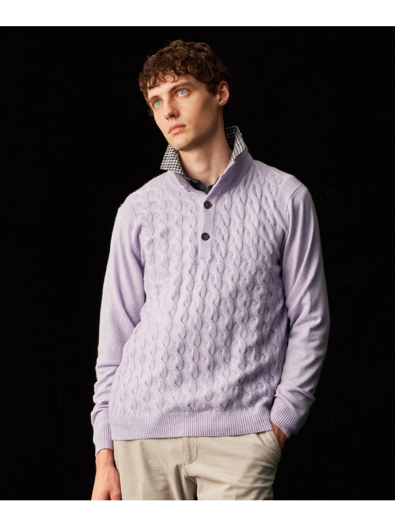 【SALE／30%OFF】JOSEPH ABBOUD 【カシミヤ混/洗える】カシミヤブレンド ハイネック プルオーバー ニット ジョセフアブード トップス ニット グレー レッド ブルー パープル ホワイト【RBA_E】【送料無料】