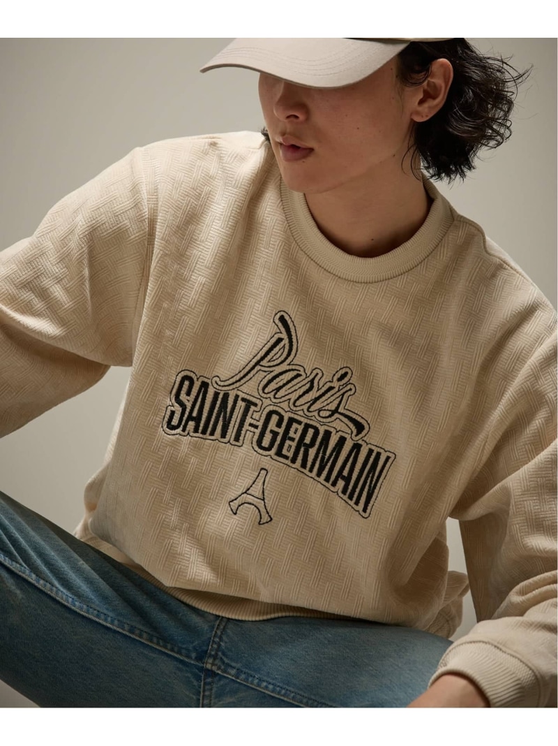 【SALE／30%OFF】Paris Saint-Germain 【Paris Saint-Germain / 光の都市・サン\u003dジェルマン】  JP Velour Texture Crew エディフィス トップス スウェット・トレーナー 白いこと 黒いこと【RBA_E】【貨物輸送無料】