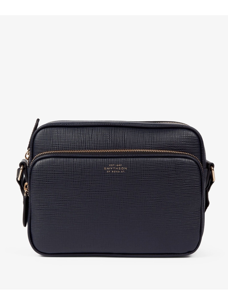 SMYTHSON Double Zip Pouch Crossbody Bag インチ Panama スマイソン 御徒面子 ボディバッグ・ウエストポーチ 米国海軍【貨物輸送無料】