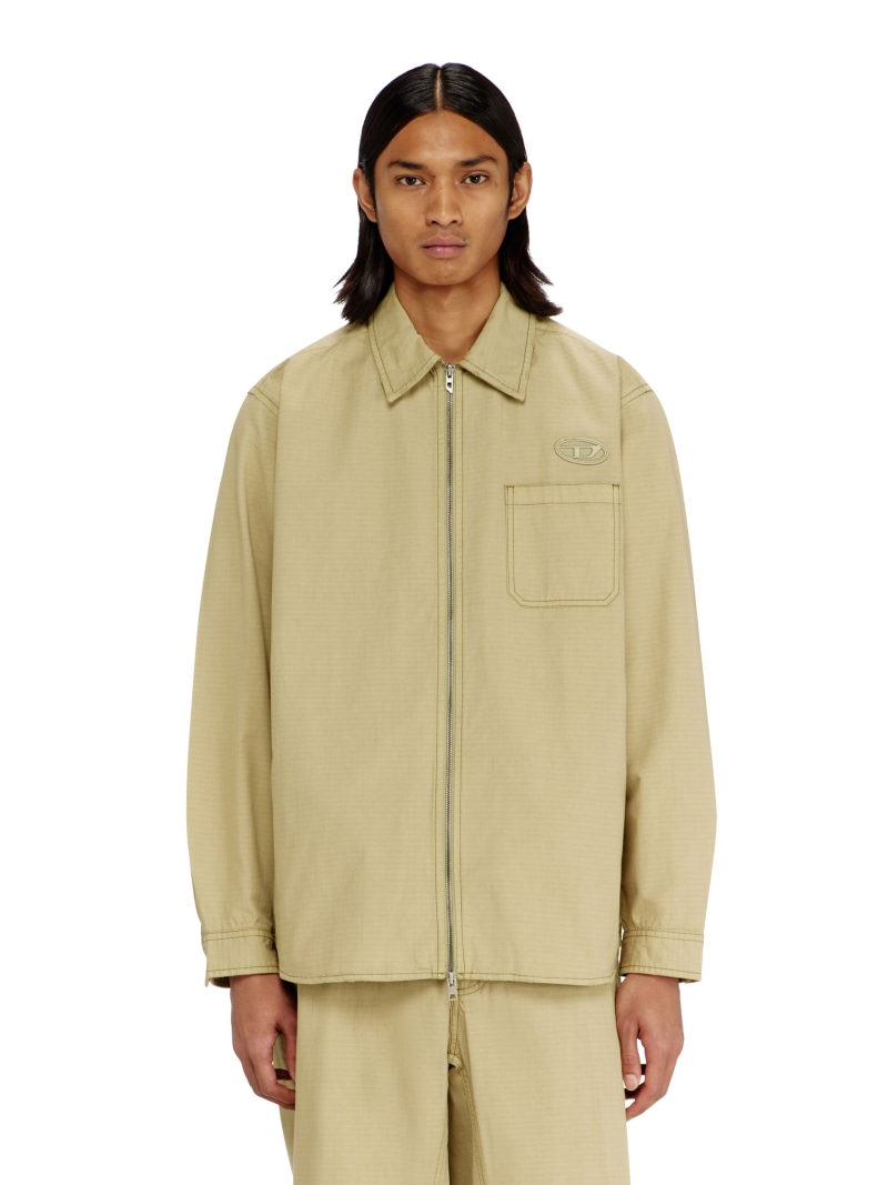 DIESEL メンズ ジップアップシャツ S-ALIAS-ZIP ディーゼル トップス シャツ・ブラウス ベージュ【送料無料】 36,465円