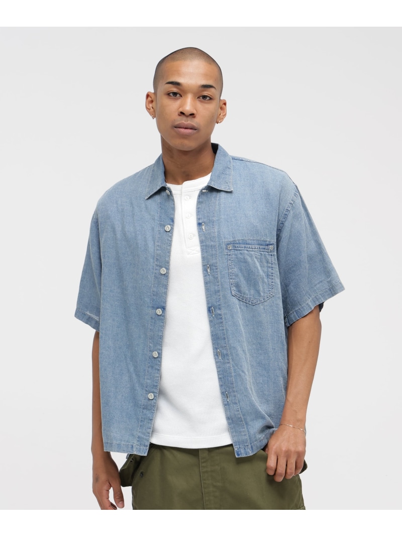 AVIREX WIND THROUGH DENIM S/S SHIRTS アヴィレックス トップス シャツ・ブラウス【送料無料】