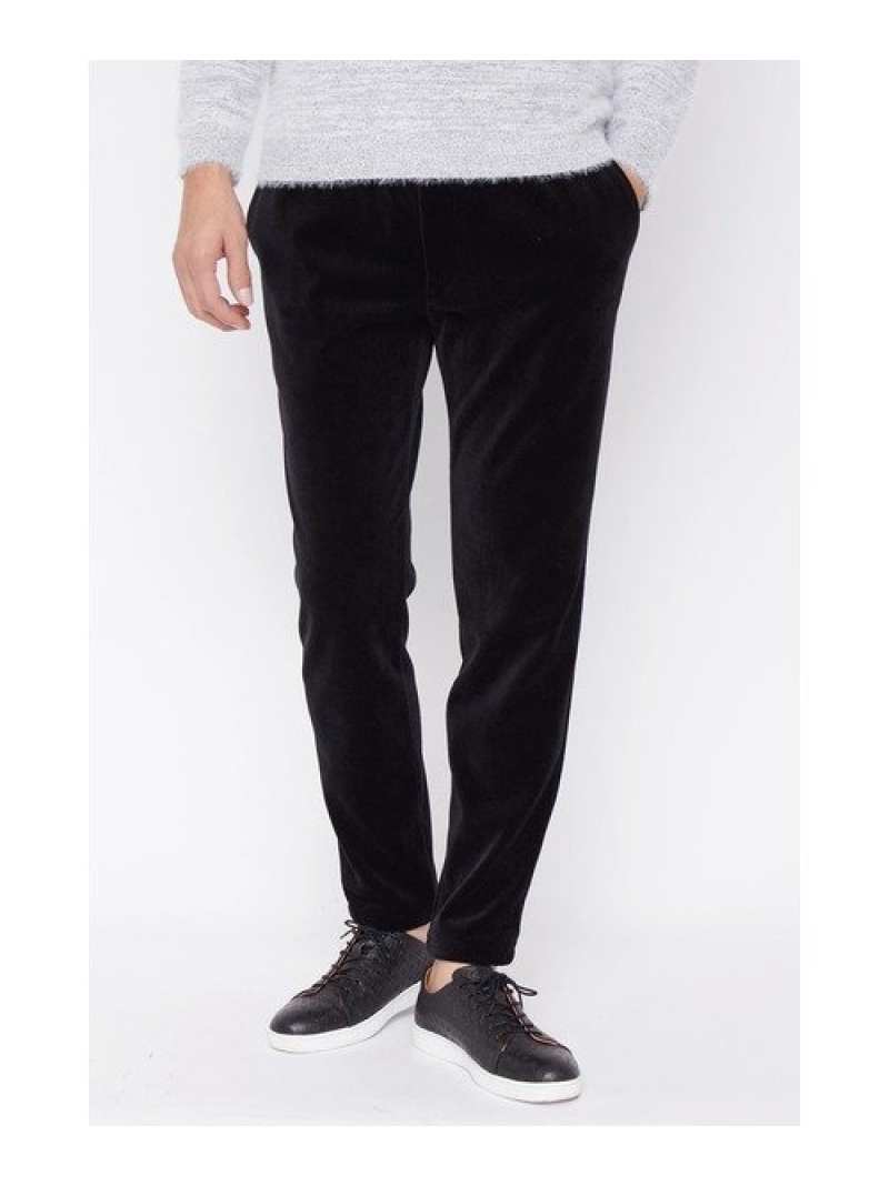 【SALE/40%OFF】HIGH STREET HIGH STREET∴壁柄ベロアイージーパンツ トルネードマート パンツ その他のパンツ グレー ブラック【RBA_E】【送料無料】