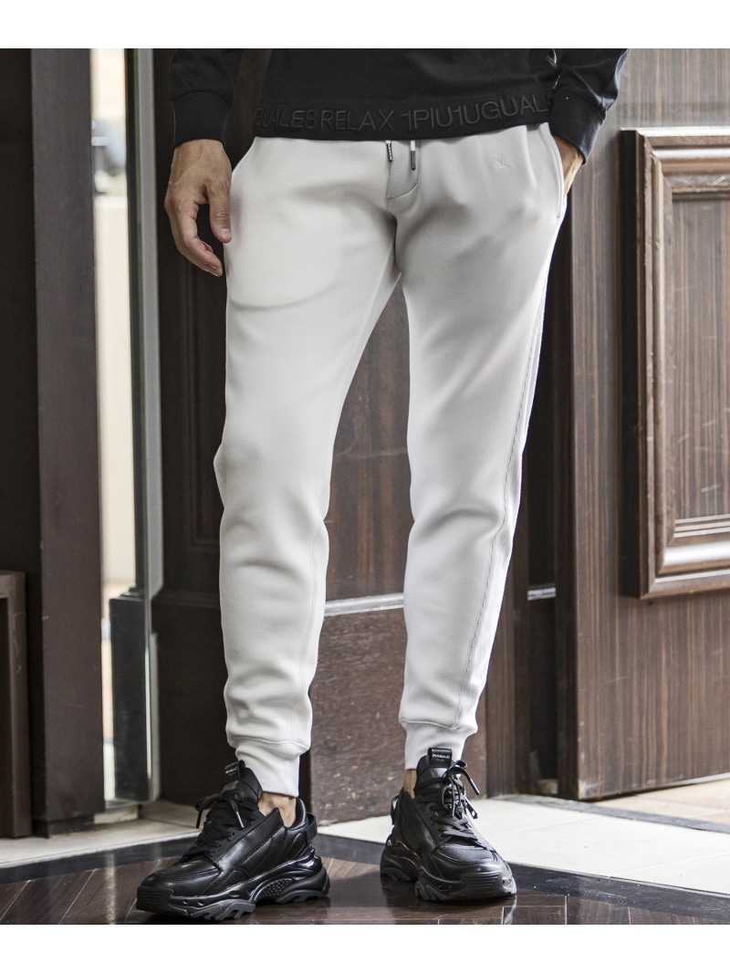 【SALE／50%OFF】1PIU1UGUALE3 RELAX 1PIU1UGUALE3 RELAX/クレイジーカラーロングパンツ シフォン パンツ ジャージ・スウェットパンツ ブラック ホワイト【RBA_E】【送料無料】