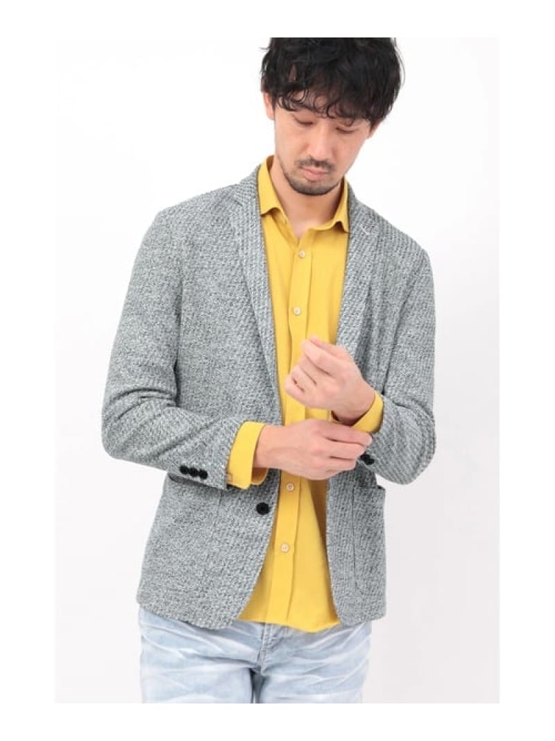 HIGH STREET HIGH STREET∴メランジカルゼジャージジャケット トルネードマート トップス カットソー・Tシャツ ネイビー【送料無料】