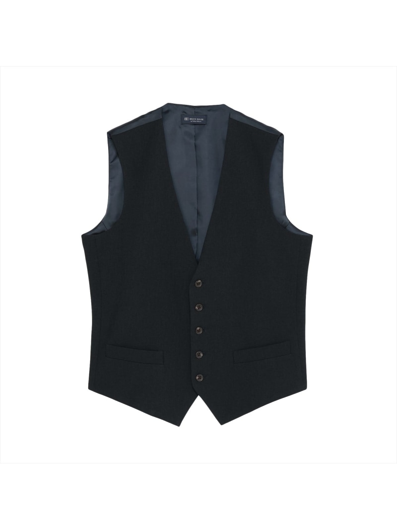 BRICK HOUSE by Tokyo Shirts 布帛 ジレ メンズ BM05J500DH50X00-20 トーキョーシャツ トップス ベスト・ジレ ネイビー【送料無料】