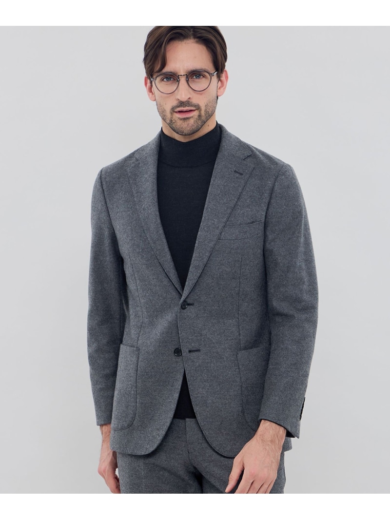 【SALE／30%OFF】MACKINTOSH LONDON 【WEB・構成成分バス発着場制限事項】【FLEX JERSEY】ウールメルトンジャージーセットアップジャケット マッキントッシュ 英国の首都 ジャケット・アウター 余分の物のジャケット・アウター 米国海軍 薄墨色【RBA_E】【貨物輸送無料】