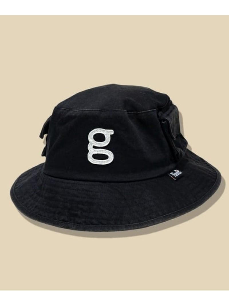 【SALE／10%OFF】go slow caravan グリストーンツイル 3ポケットバケットハット ゴースローキャラバン 帽子 ハット ブラック【RBA_E】【送料無料】