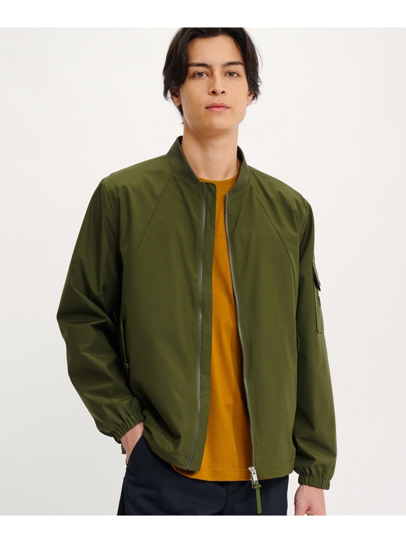 【SALE／30%OFF】AIGLE GORE-TEX ゴアテックス 防風 撥水 ウインドストッパー ボマージャケット /MA-1 エーグル ジャケット・アウター ブルゾン・ジャンパー グリーン ブルー【RBA_E】【送料無料】