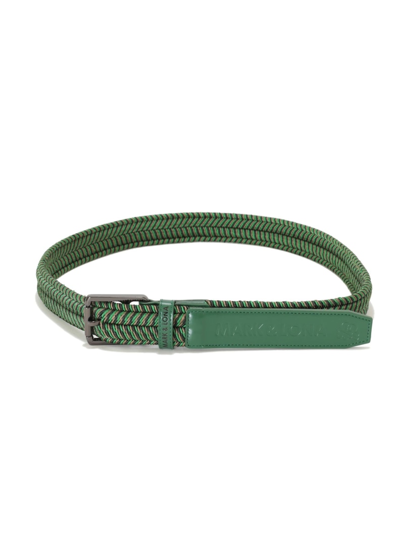 MARK \u0026 LONA Bello Stretch Mesh Belt ｜ MEN and WOMEN マークアンドロナ 流行り物雑貨 胴締め 白いこと 緑であること【貨物輸送無料】