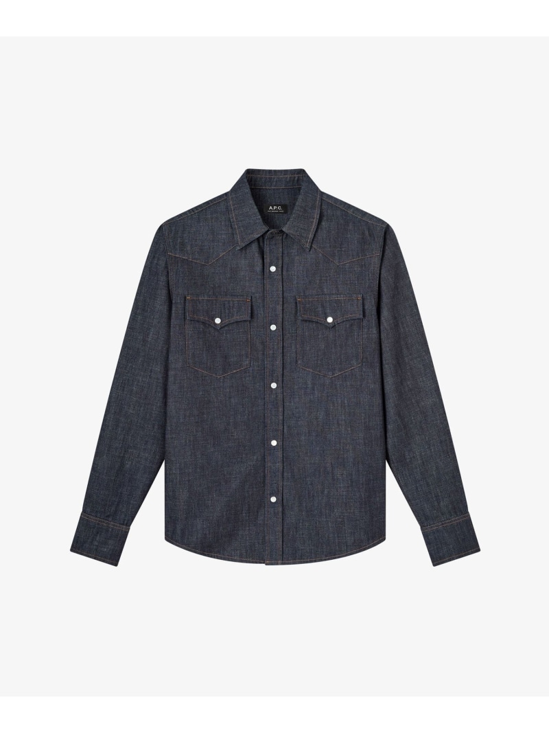 A.P.C. Western シャツ アー・ぺー・セー トップス シャツ・ブラウス ブルー【送料無料】