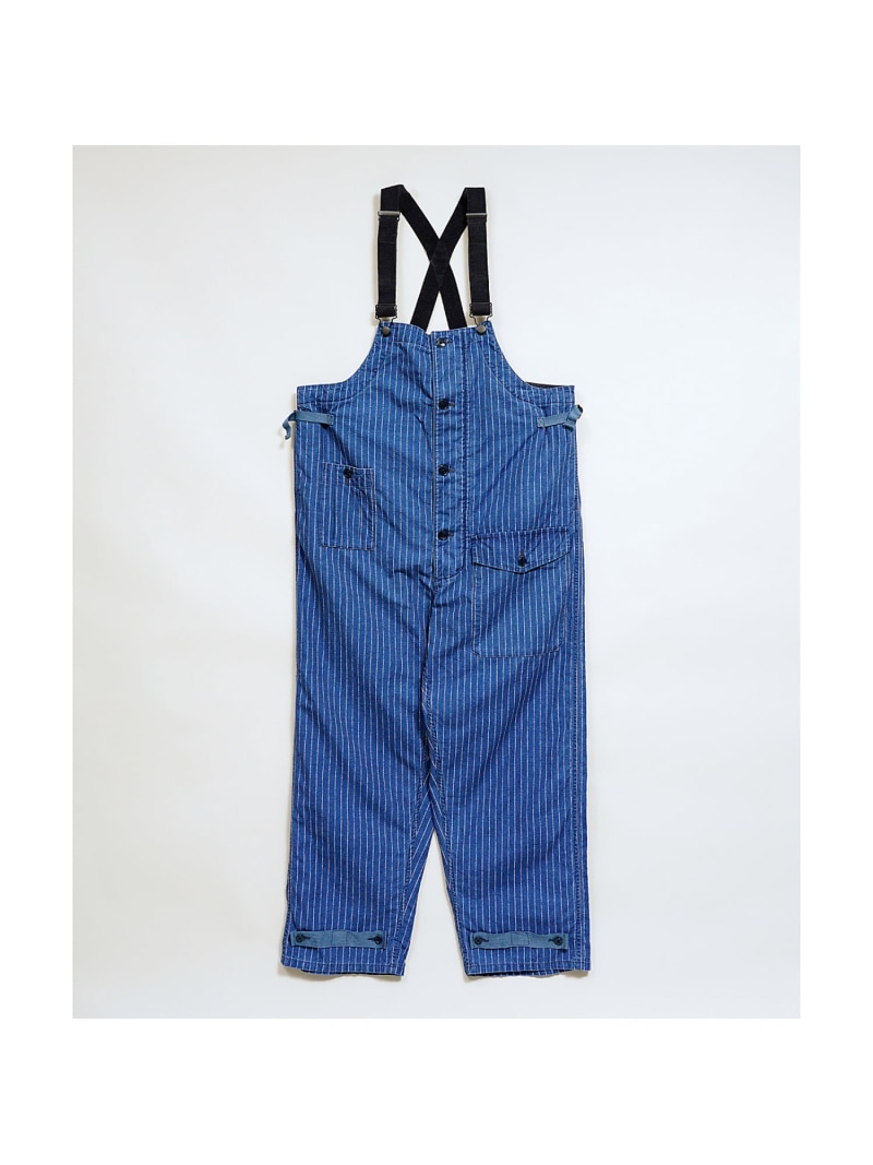 Nigel Cabourn MAN / N-1 甲板ズボン下 - ウォバッシュデニム ナイジェル・ケーボン オールインワン・大層らしい櫂 オーバーオール・サロペット 青碧【貨物輸送無料】